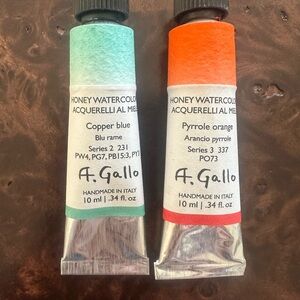 A. Gallo Watercolor paint tubes - highest quality handmade in Italy